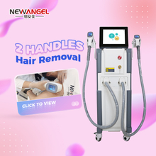 Latest laser machine hair removal with 2 handles working simultaneously