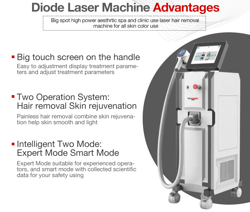 laser equipment for hair removal features