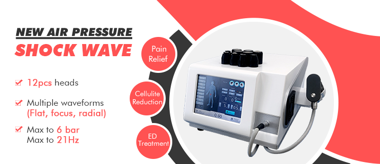 Latest Air Pressure Shock Wave Therapy Machine Ed Treatment Pain Relief