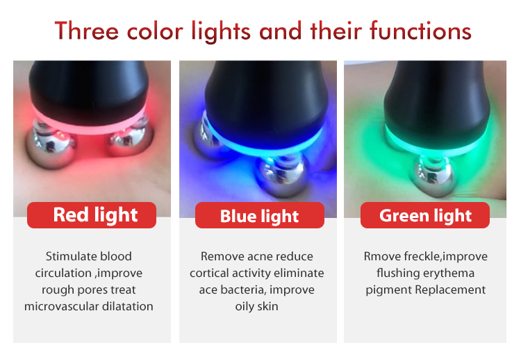 360 Rf Radio Frequency Machine Face Lifting Device RF Facial Body Massager with LED