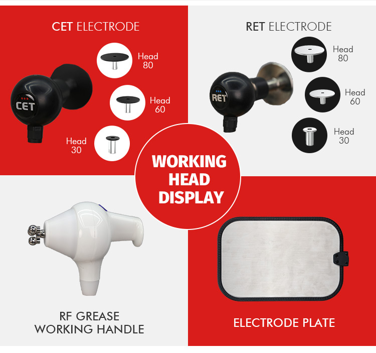 Deep Body Health Care 448khz Physio Back Knee Pain Relief Tecar Therapy Rf Machine