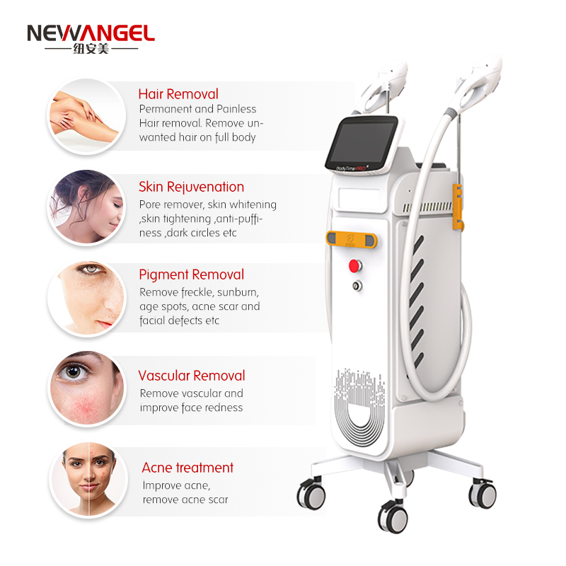 Newest ipl facial device opt E-light shr hair removal acne treatment pigment removal skin rejuvenation beauty salon equipment