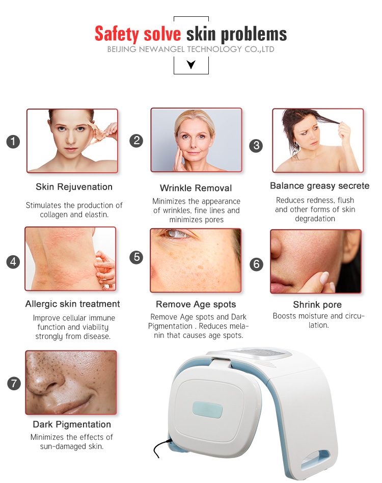 Skin Care Wrinkle Acne Removal Face Beauty Therapy Whitening Instrument PDT 4 Colors Led New Design Beauty salon