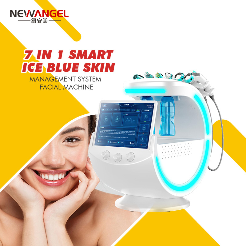 Skin Care Intelligent Ice Blue RF Oxygen Jet Facial Machine For Salon