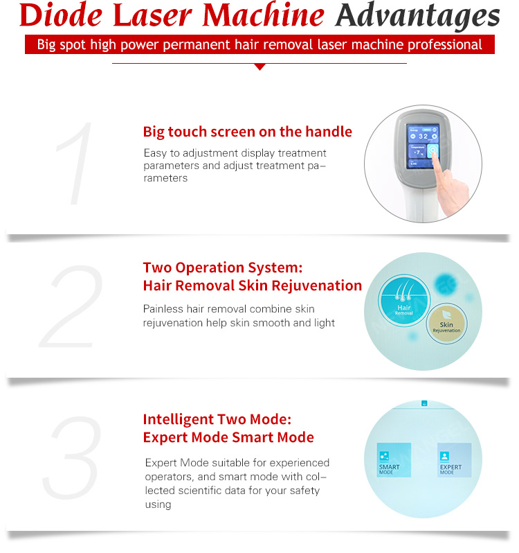 Hair removal list diode laser machine for beauty salon