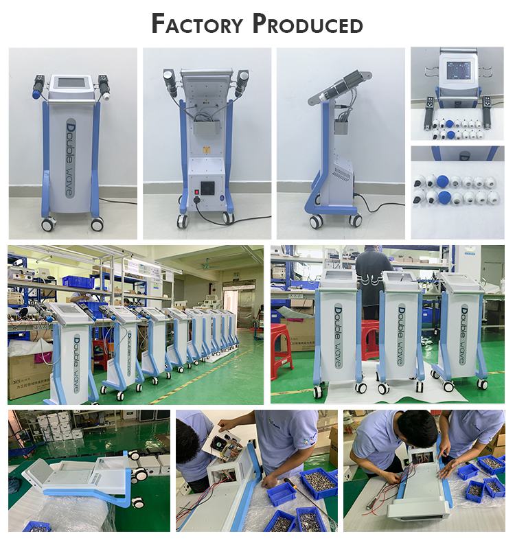 Double Channel Cellulite Radial Electromagnetic Shockwave Therapy Machine for Ed