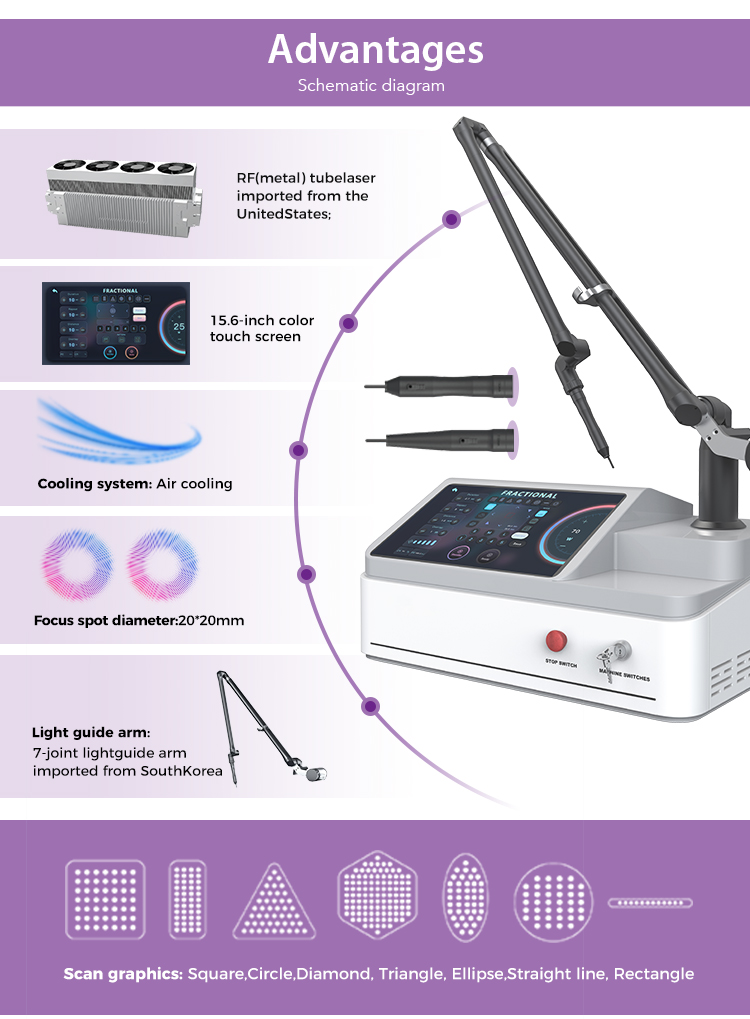 Co2 Fractional Laser Machine Fractional Co2 Laser Scar Removal Skin Resurfacing
