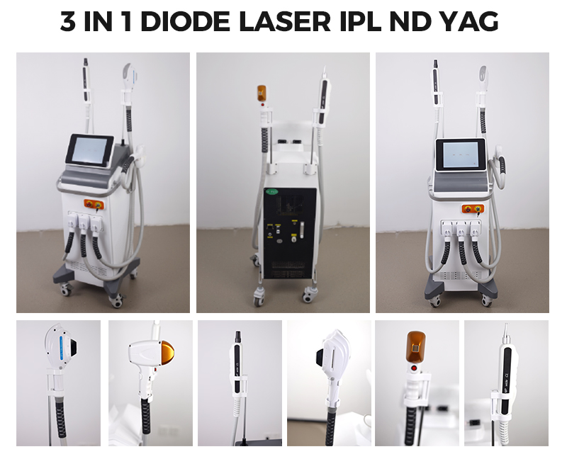 Diode Nd Yag IPL Laser Machine Hair Removal Tattoo Removal Skin Rejuvenation