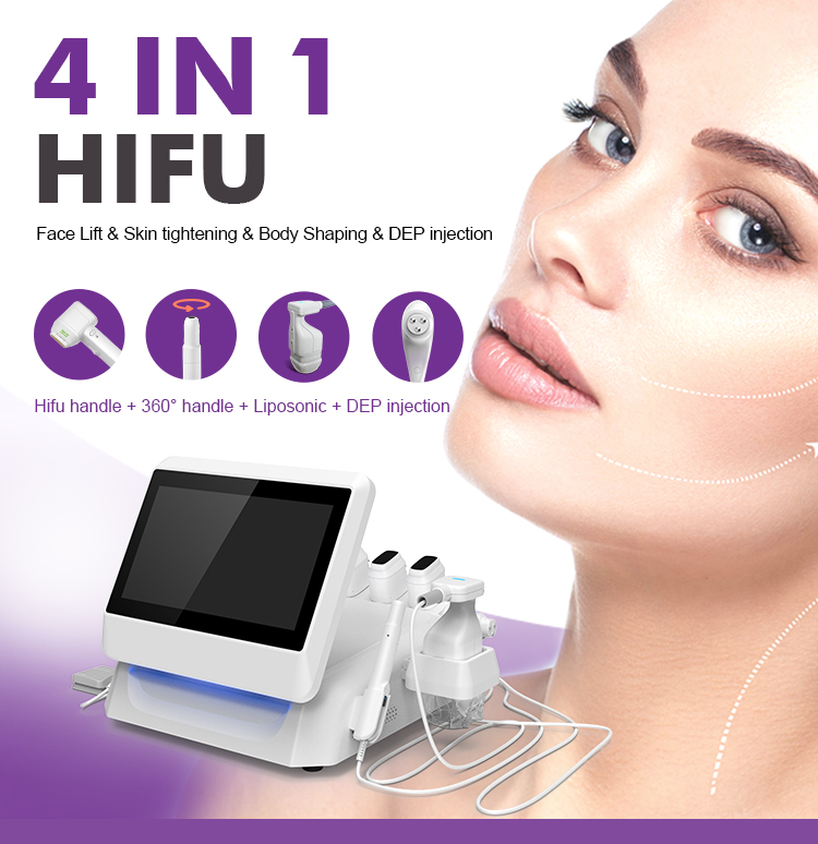 Hifu skin lifting and lipohifu body shape portable 4 in 1 FU4-1S