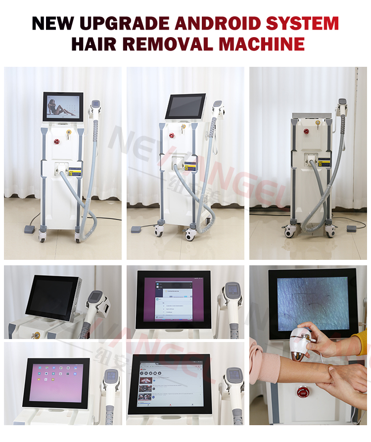 Diode laser hair removal machine 755 1064 808 nm Beauty salon permanent painless whitening 
