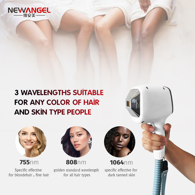 3 Wavelength 808nm Diode Laser Hair Removal Machine Android System Full Body Hair Removal Laser