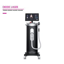Diode Laser Hair Removal Machine 755 1064 808 Nm Beauty Salon Permanent Painless Whitening