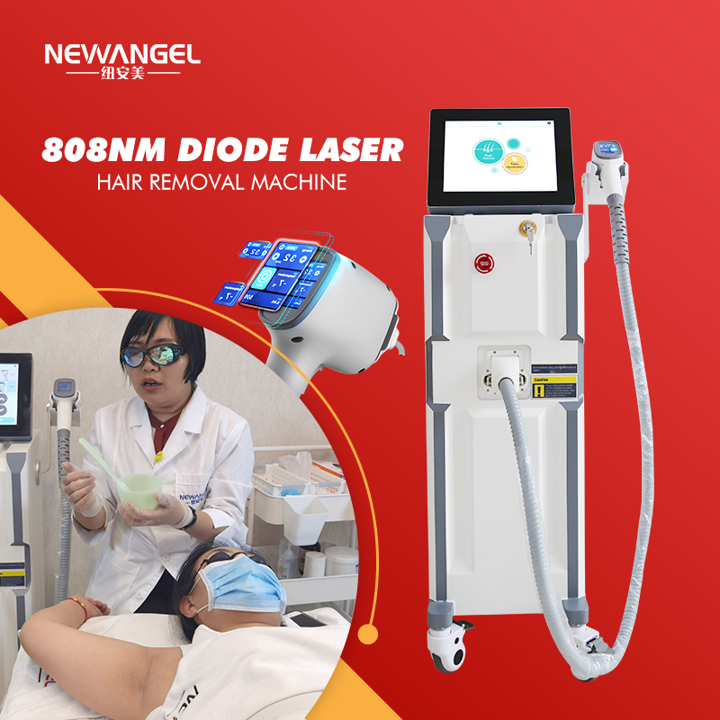 Diode Laser 808nm Hair Removal Beauty Machine Newangel Permanent Painless Hair Removal Whitening