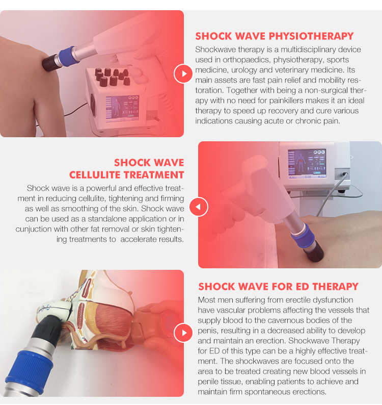 Latest Air Pressure Shock Wave Therapy Machine Ed Treatment Pain Relief