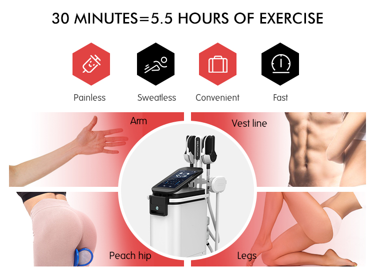 Ems RF Slimming Machine Abdominal Muscles Building Abs EMS RF 2 In 1 Machine
