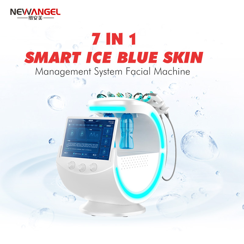 Oxygen Skin Care Machine Face Lifting Hydra Dermabrasion Aqua Peel Ice Blue Facial Machine