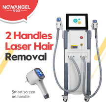 2 handles working simultaneously hair removal laser machine price
