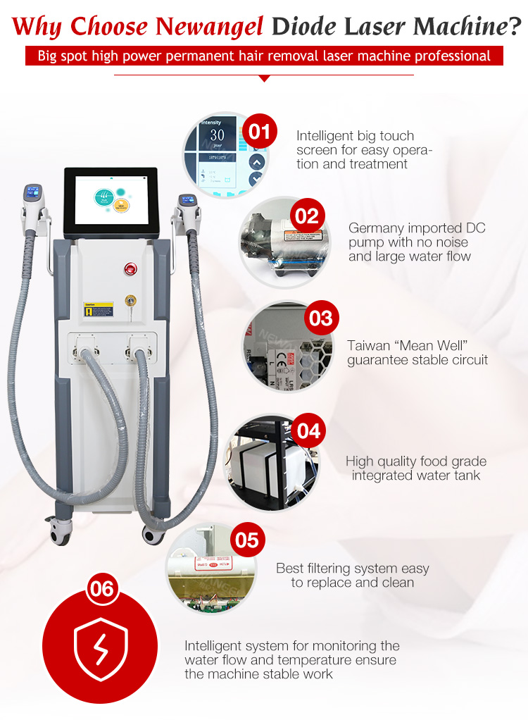 Hair removal list diode laser machine for beauty salon