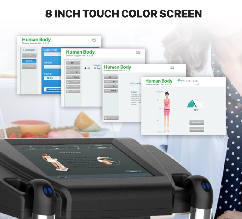 Body composition analyzer machine with ultrasonic height measure GS6.6