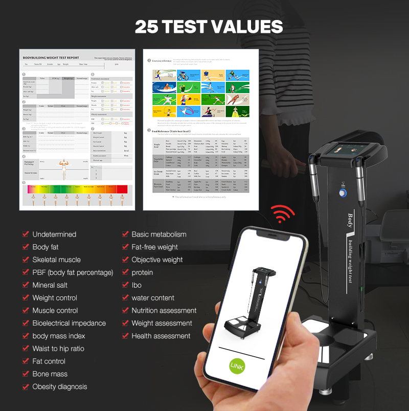 Body composition analyzer machine with ultrasonic height measure GS6.6