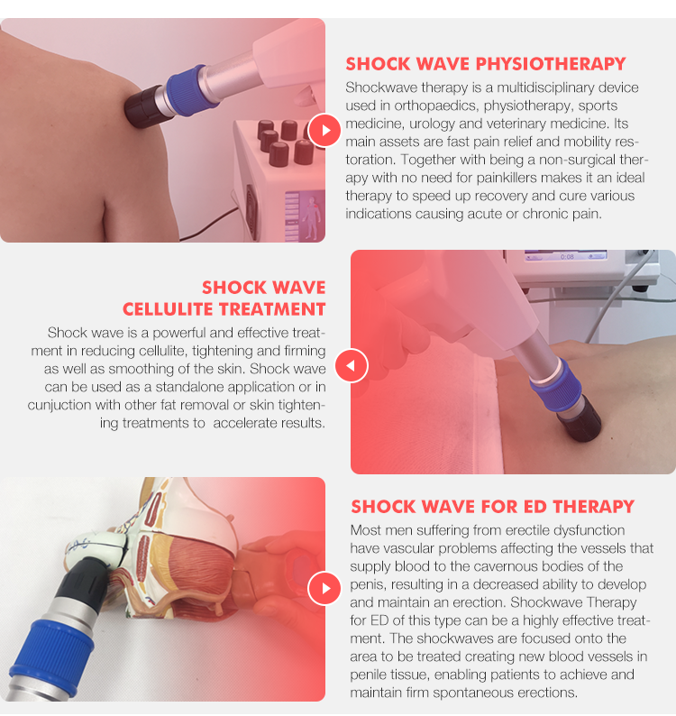Portable Shockwave Therapy Machine Extracorporeal Pneumatic Shock Wave Therapy for ED