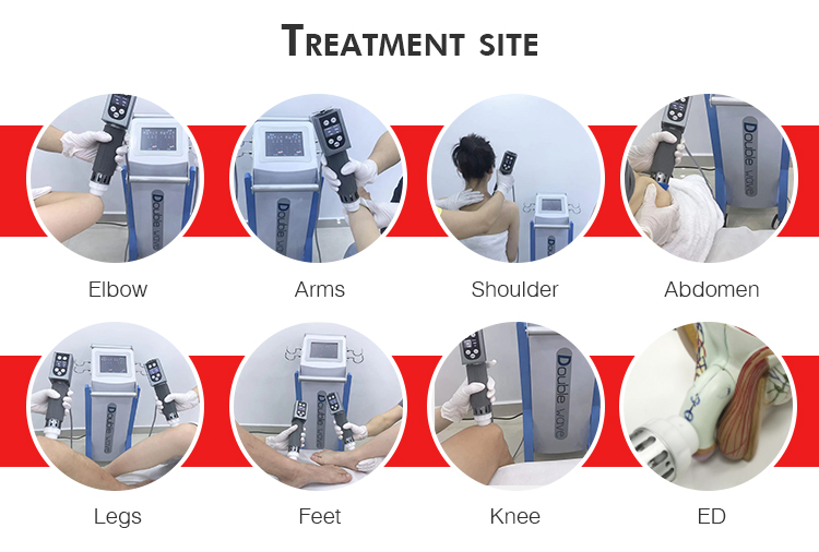 Double Channel Cellulite Radial Electromagnetic Shockwave Therapy Machine for Ed