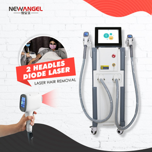 Latest laser machine hair removal with 2 handles working simultaneously