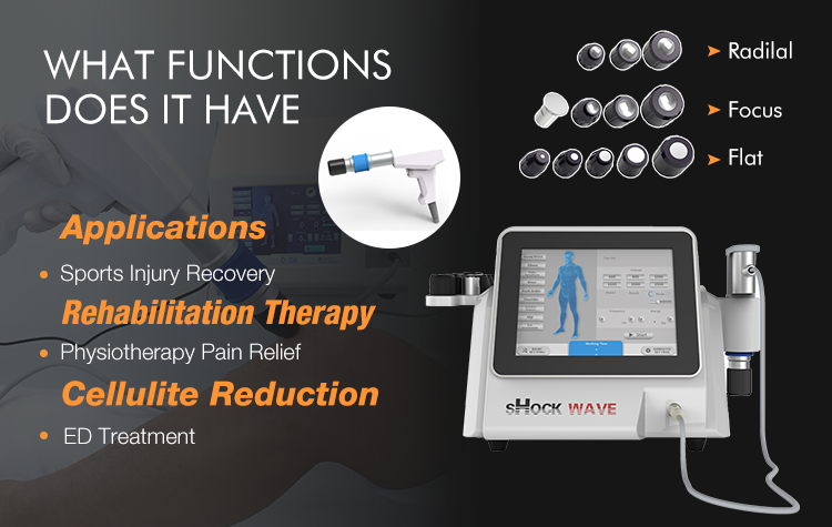 Portable Shockwave Therapy Machine Extracorporeal Pneumatic Shock Wave Therapy for ED