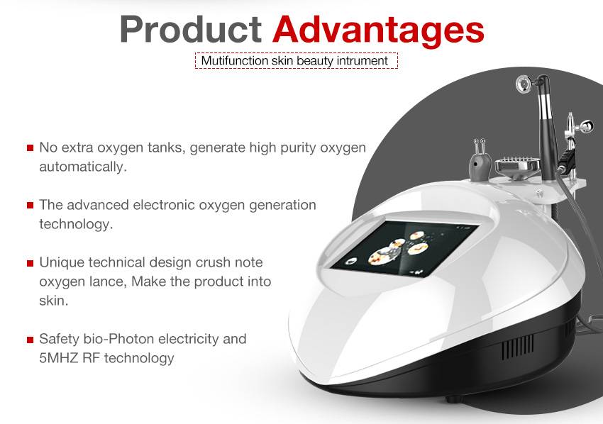 Portable oxygen facial machine features