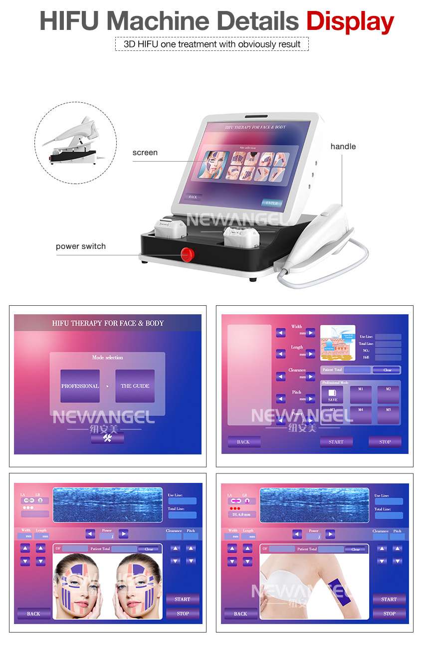 HIFU machine details display