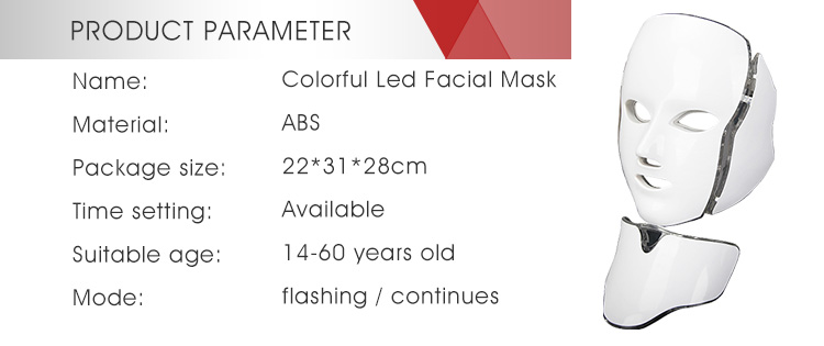parameter of light face mask 