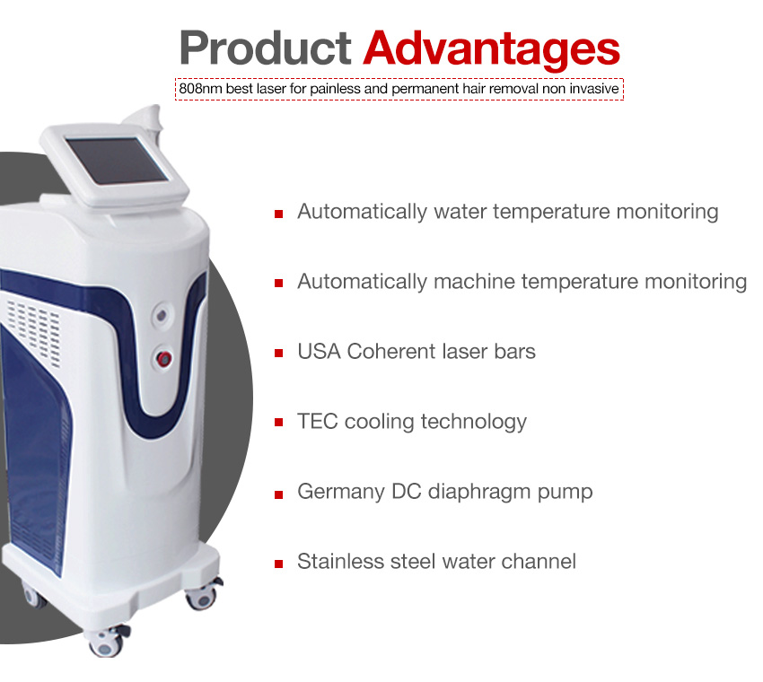 Permanent hair removal laser machine CE approved
