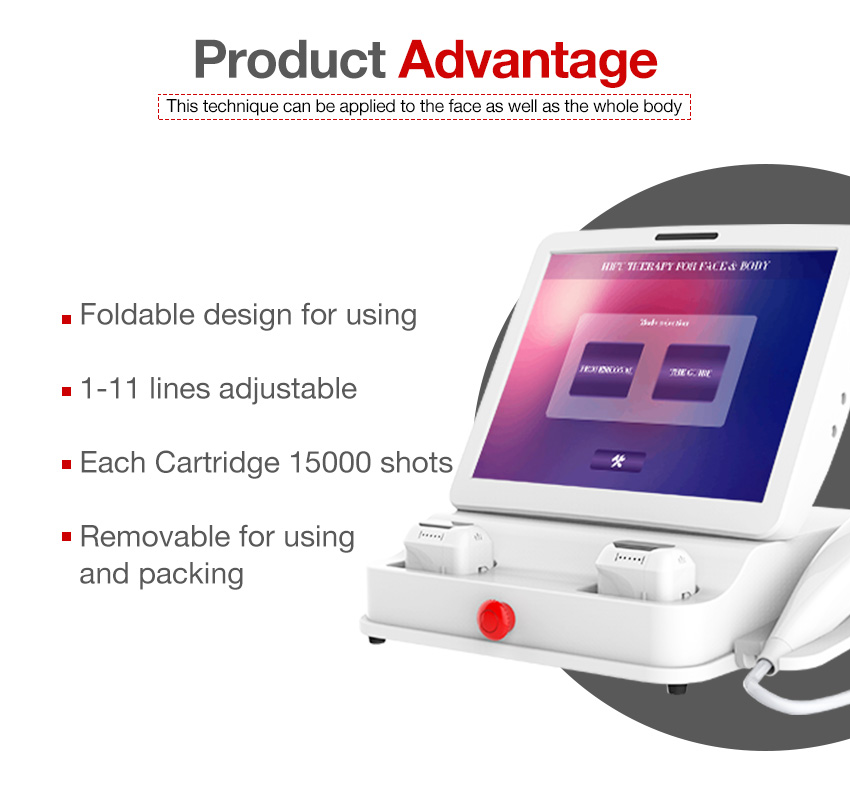 HIFU neck lift machine 1-11 lines adjustable