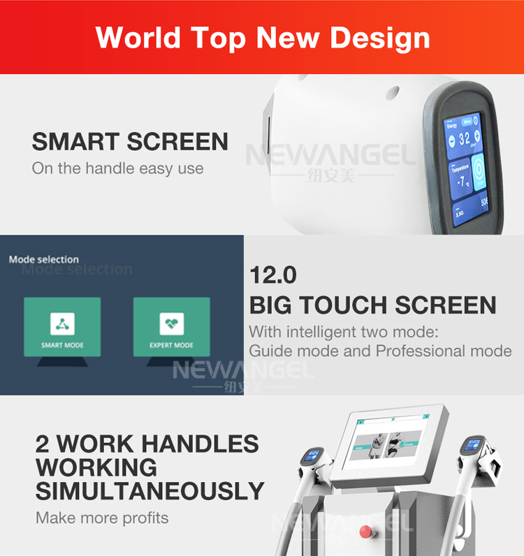 Best professional laser hair removal system 2 handle new design