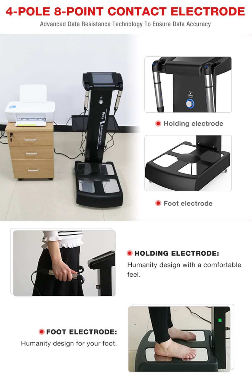 Body composition analyzer machine with ultrasonic height measure GS6.6